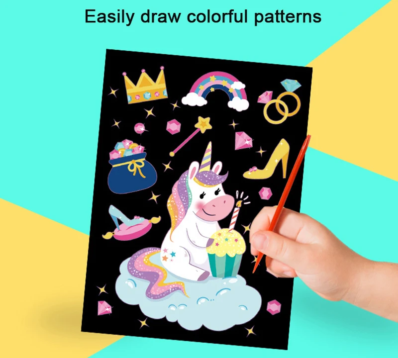 Magic Scratch Painting Art Paper Card Set – 1lovebaby