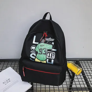 

New Street Printing Tide Oxford Cloth Backpack Large Capacity Casual Student Schoolbag Men and Women Same Couple Laptop Bag