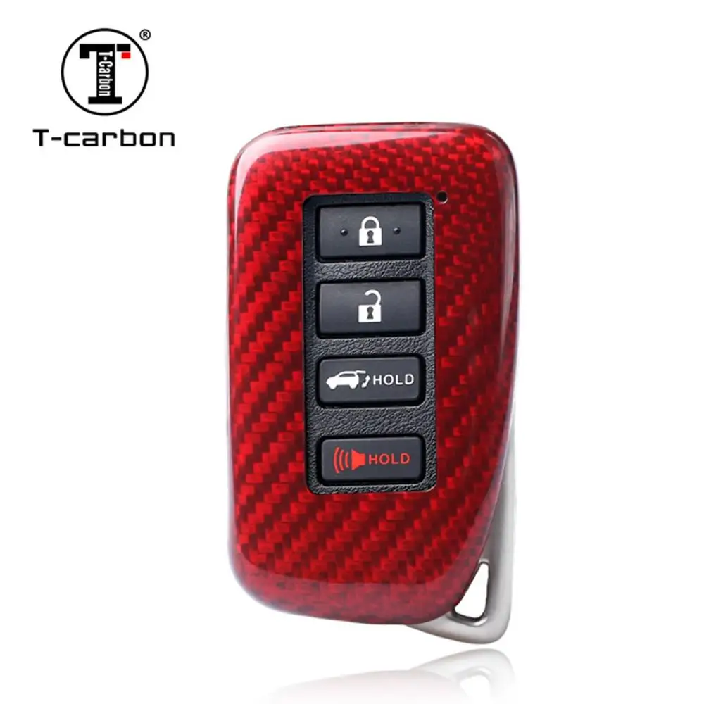 T-carbon glass carbon fiber gloss car key case для Lexus 4 button | Автомобили и мотоциклы