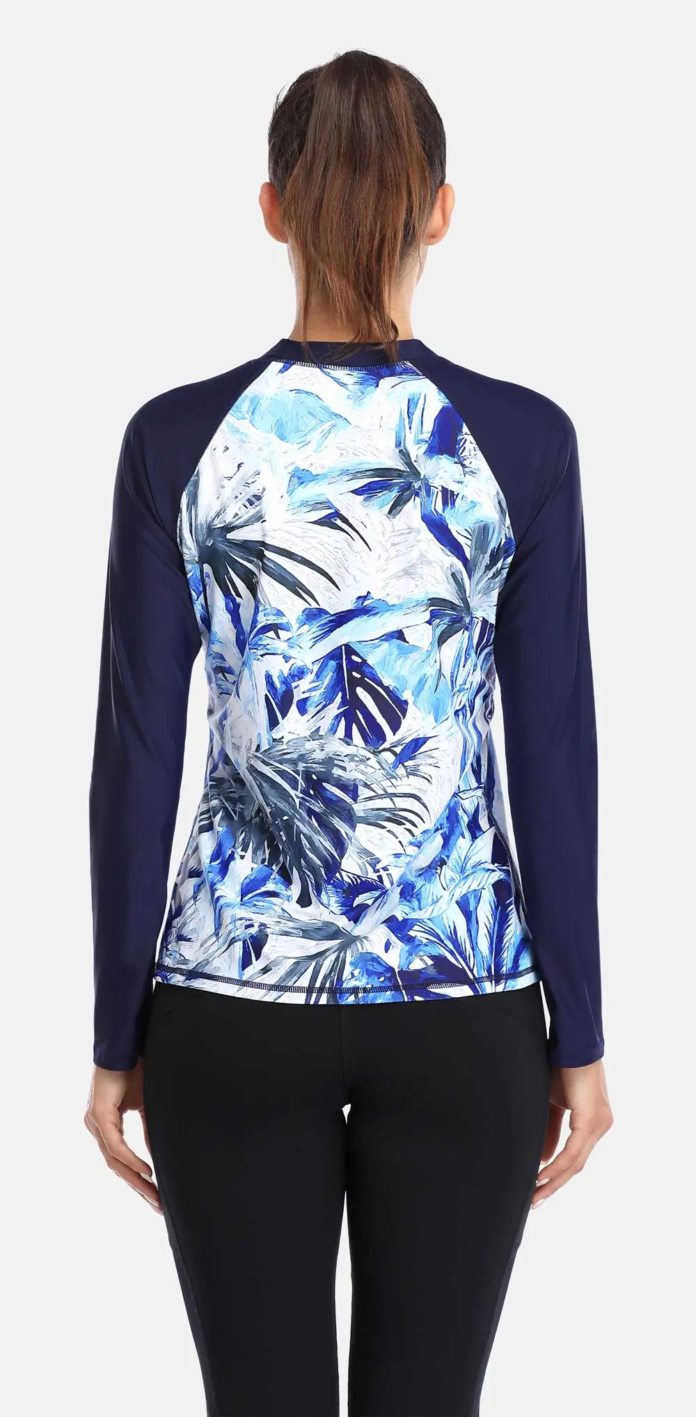Charmleaks Женский Топ с длинным рукавом Rashguard купальники с принтами цветов купальник Rashguard UPF50+ Топ для серфинга рубашки для дайвинга