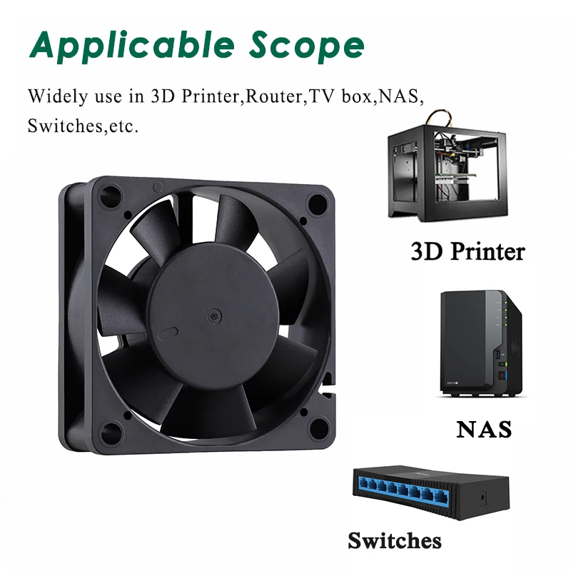 Gdstime-ventilador para impressora 3d, esfera dupla de