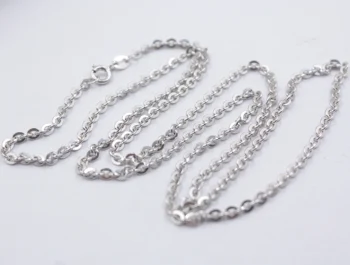 

Real S925 Silver Necklace For Men Women Chain 2.8mm Shine O Link 25.6 ''L New Necklace