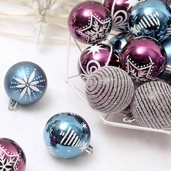 

24pcs 6cm Creative Shatterproof Christmas Decor Painted Ball Xmas Tree Hanging Decor Pendant for Home Party Wedding Supplies