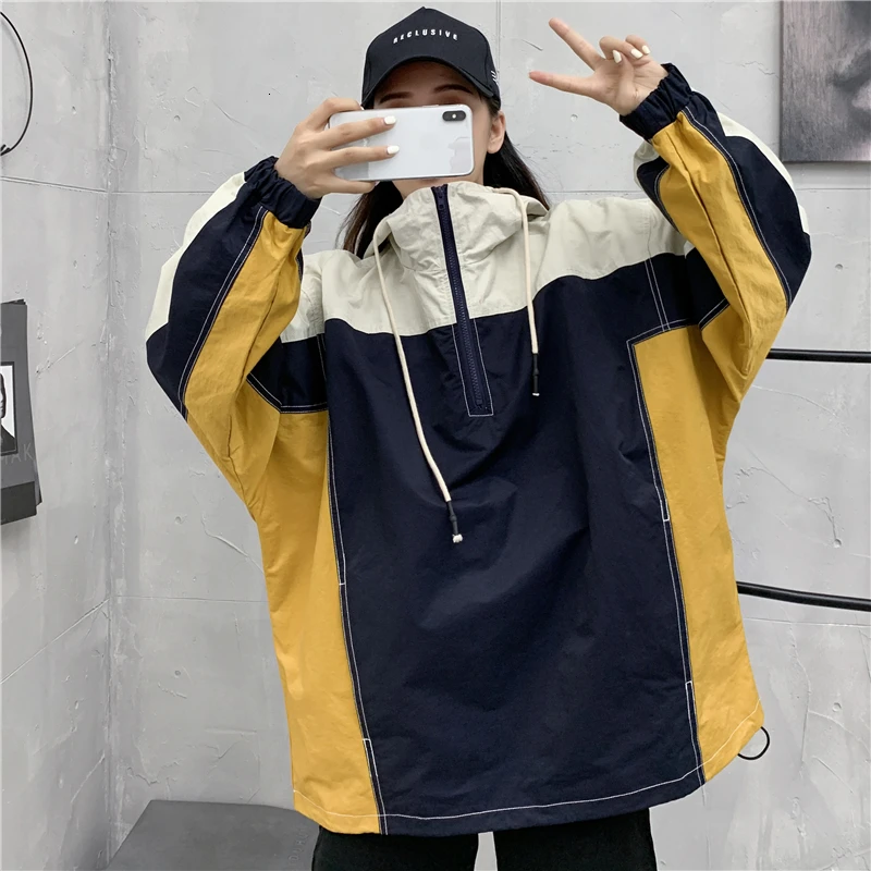 

2020 Autumn chaqueta Lovers Neutral Jacket Work Clothes Thin Loose Coat Trend Male Leisure Time Japan Style Black