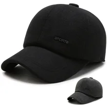 Осень и зима новая однотонная бейсбольная кепка дикого цвета плюс бархатная Толстая теплая шапка мужские наушники