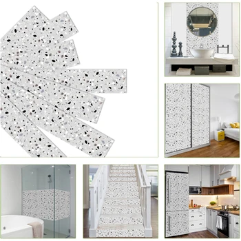 

7Pcs/set DIY Terrazzo Pattern Wall Sticker Self-adhesive Wallpaper Home Decoration Wall Art Living Room Bedroom Bathroom Kitchen