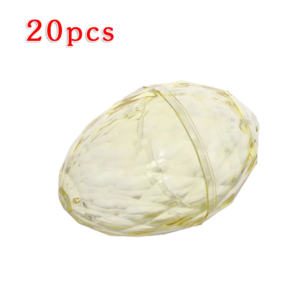 

20Pcs Egg Shape Plastic Transparent Candy Box Gift Storage Wedding Xmas Decor DIY Molds For Home Supplies