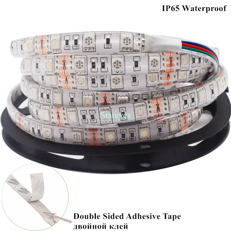 Светодиодная лента RGB SMD 5050 60 светодиодов/м 30 комплектов 5 м 300 светодиодов 12 в пост.