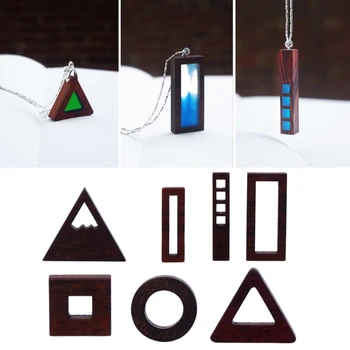 

7 Types Sandalwood Pendant Charm Mold For DIY Jewelry Making Crafts Findings New