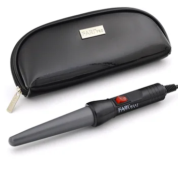 

FARI Travel Mini Hair Curling Iron Wand with Ceramic Tourmaline Coating, Heat Resistant Glove and Travel Pouch Included