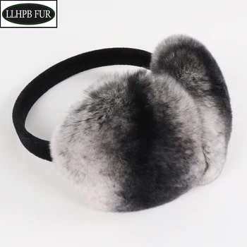 

2020 women Quality Real Fur Ear-cap Winter Warm Natural Rex Rabbit Fur Earmuff Lady Fashion Fluffy Genuine Rex Rabbit Fur Earlap