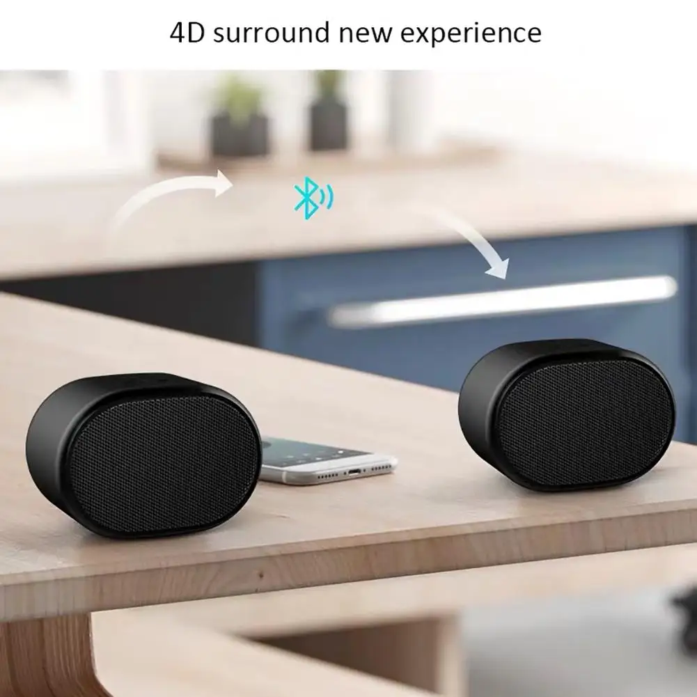 B62 Bluetooth Speaker TWS Couplet Subwoofer with TF Card Wireless Bluetooth Portable with Mic Handsfree HIFI Subwoofer AUX