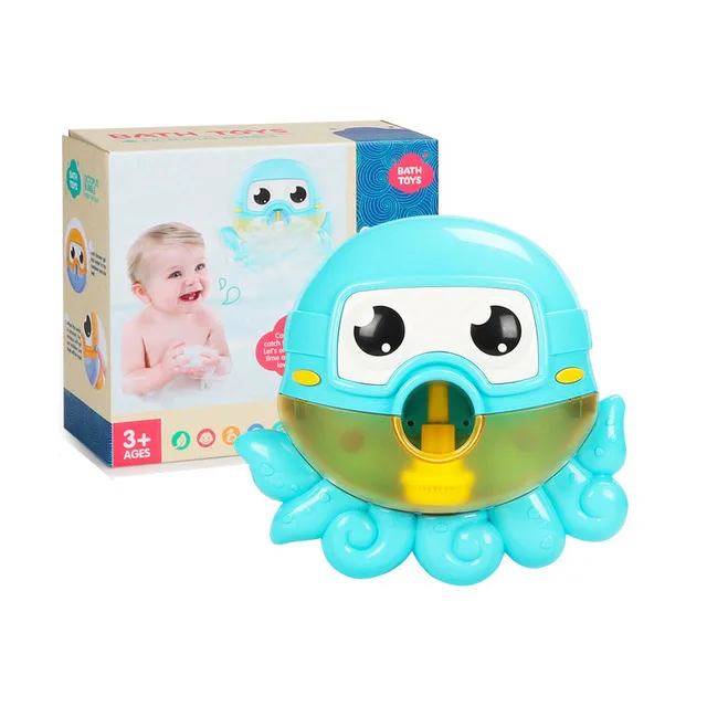 Открытый лягушка пузыря& крабы Детские Игрушки для ванны пузырь чайник ванна для купания мыло машина игрушки для детей с музыкой воды игрушки - Цвет: octopus