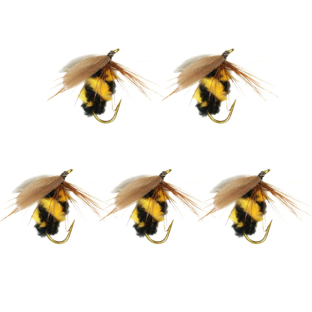

10pcs Fishing Lures Lightweight Durable Artificial Lifelike Bee Fishing Lures Fishing Baits Insects Baits Bionic Feather Bee Lur