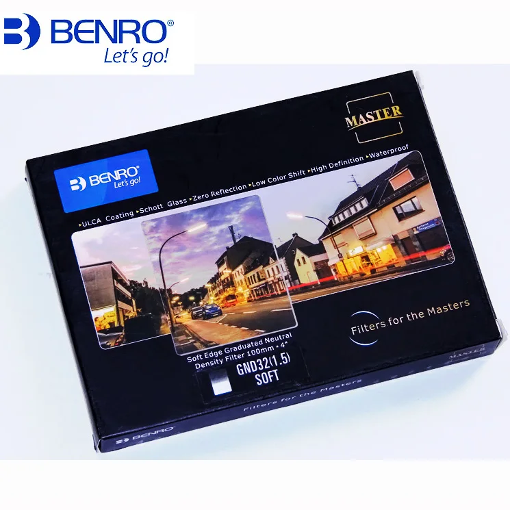 Benro 100x150 мм мастер Soft GND 0 6 9 1 2 фильтр GND4 GND8 GND16 GND32 Градуированный с нейтральной