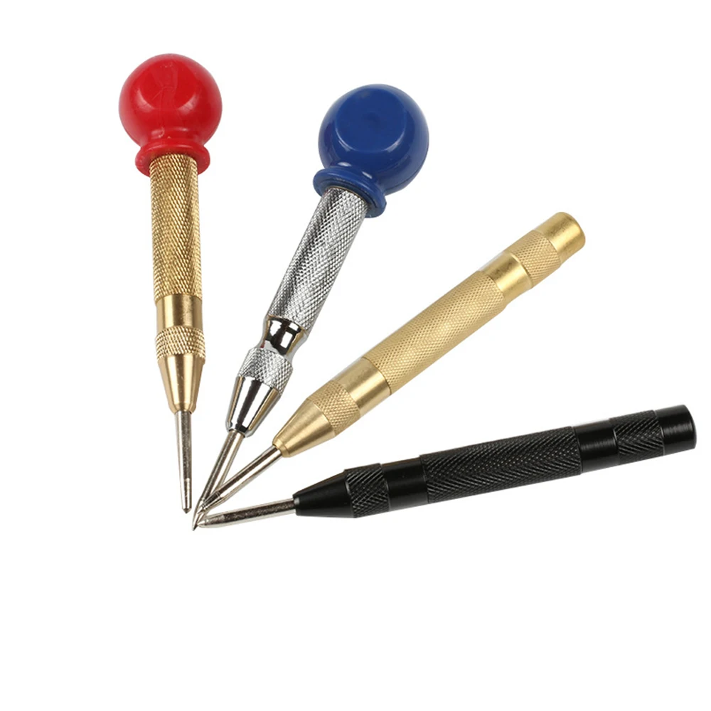 Chisel Automatic Center Pin Punch Strike Loaded Marking Starting Hole Hand Tools 