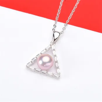 

Jewelry Handwork Pendant Base S925 Sterling Silver Pearl Pendant Accessories And Parts Findings Jewelry For DIY Fittings Women