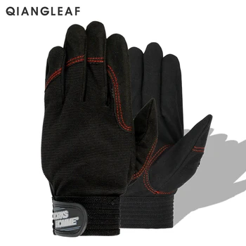

QIANGLEAF New Men's Work Gloves Security Protection Safety Cutting Working Repairman Garage Racing Gloves 3750