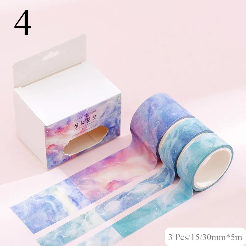 3 шт./компл. Kawaii КИТ клейкая лента милый Единорог лента Washi Винтаж декоративная лента для наклейки Скрапбукинг канцелярские ленты - Цвет: 4