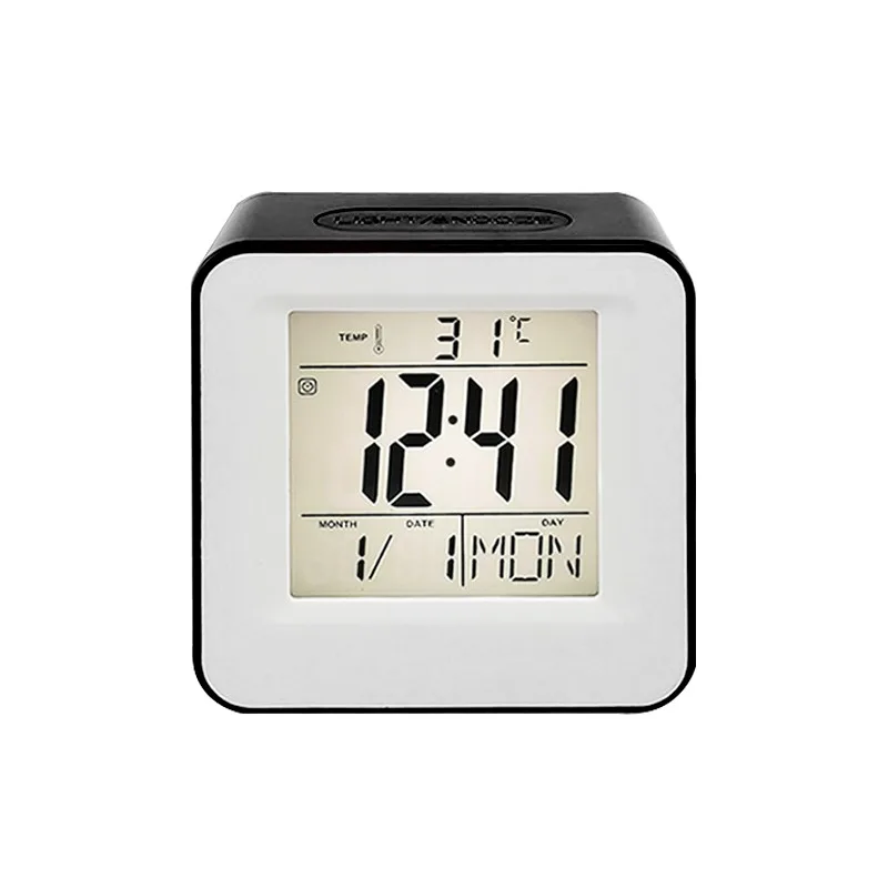 1X Digital Led Wecker Student Uhren mit Woche Snooze Thermometer Uhr ElektrZ6K5 