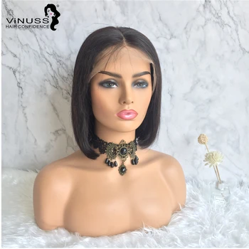 

Straight short Bob Wig 13x6 Lace Front human hair wig Brazilian Human Hair Wig Pre Plucked lace Wig for black women