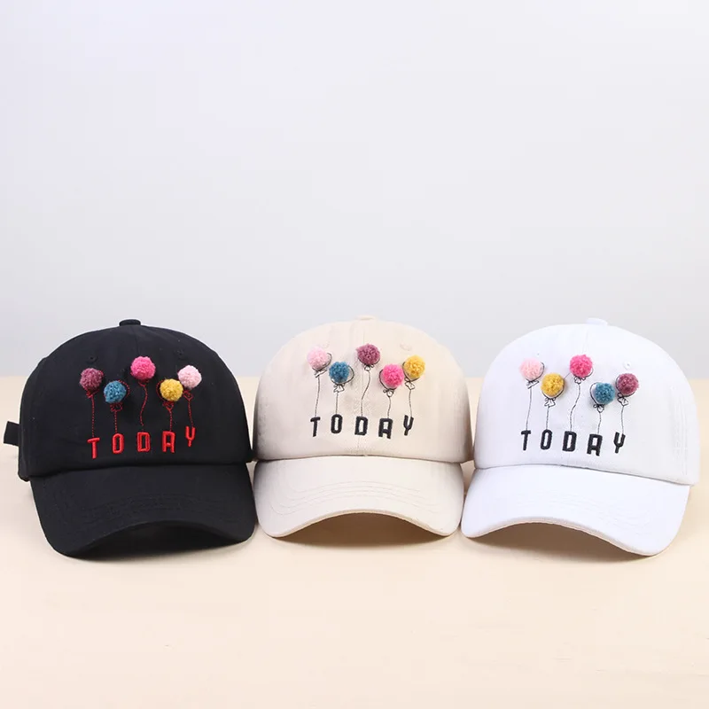 10 шт./лот 01912-xiaohei22 цветная бейсбольная кепка с надписью "balloon today" для мужчин и женщин, Кепка для отдыха