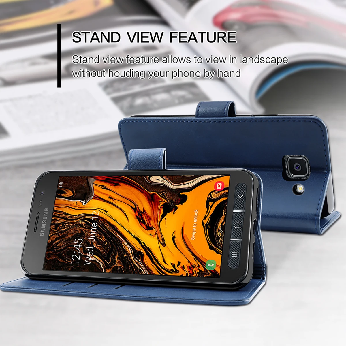 Чехол для samsung Galaxy X, 4S X, 4 чехла, контрастный цвет, серия pu, кожаный флип-чехол-бумажник с подставкой, чехол с держателями для карт