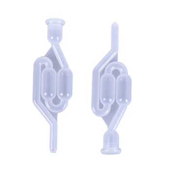 

2pcs S-Shape Wine AirLock Beer Brewing Fermentation Check Valve Plastic Air Lock Water Seal Home Wine making Exhaust Valve