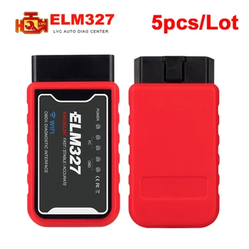 

5PCS/Lot ELM327 WiFi Bluetooth V1.5 PIC18F25K80 Chip OBDII Diagnostic-Tool IPhone/Android/PC ELM 327 V 1.5 OBD 2 Code Reader