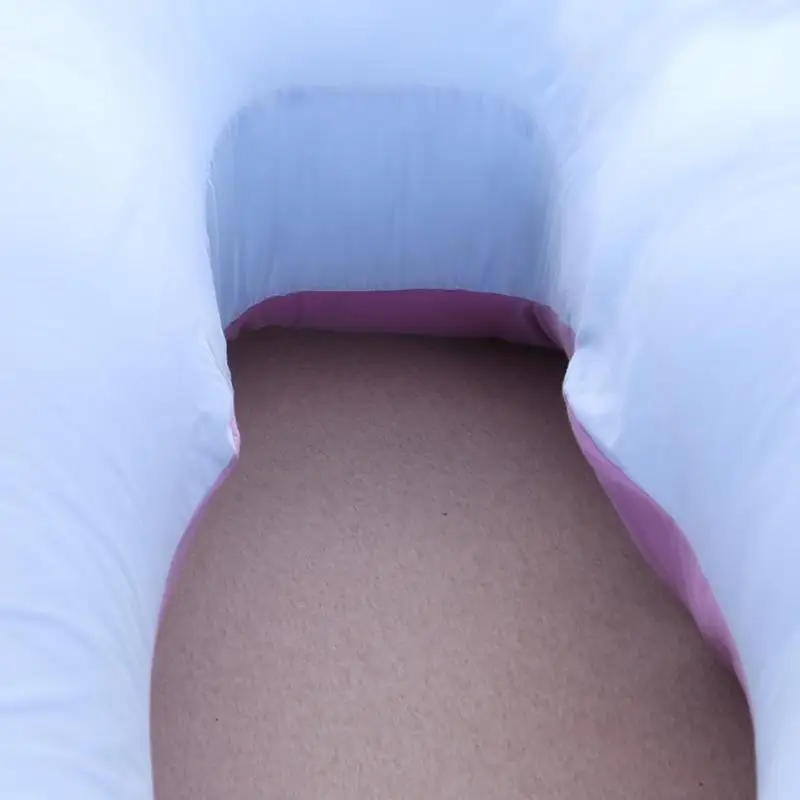 Однотонный чехол для подушки с принтом для беременных, многофункциональный чехол из чистого хлопка, u-образный домашний текстиль для беременных женщин