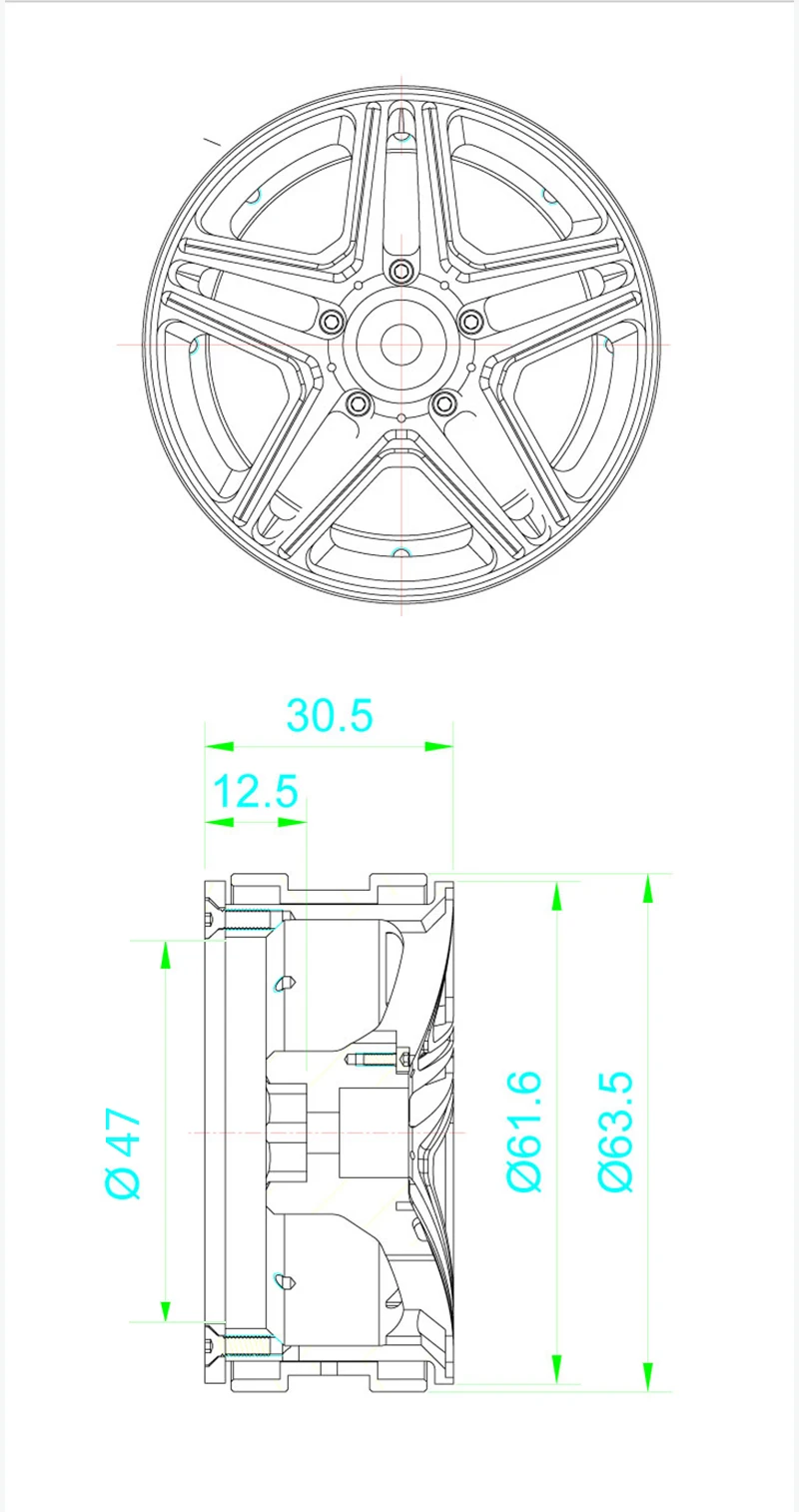 2 шт. D1RC 2,2 дюймов металлический обод колеса концентратора моделирования RC Гусеничный автомобиль концентратор для TRX4 Benz G500