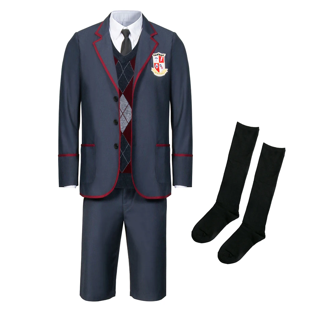 The Umbrella Academy Cosplay Costume Hargreeves Number Five Uniform High Grade Halloween Carnival Costumes for Adults (13)