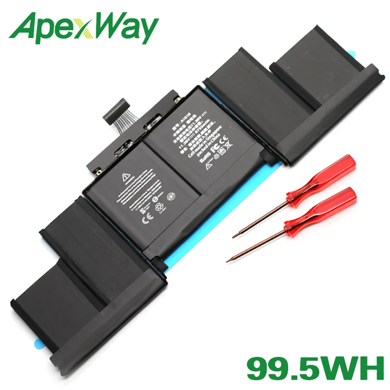 ApexWay A1618 11,36 V 99.5Wh Аккумулятор для ноутбука MacBook pro 1" A1398( год
