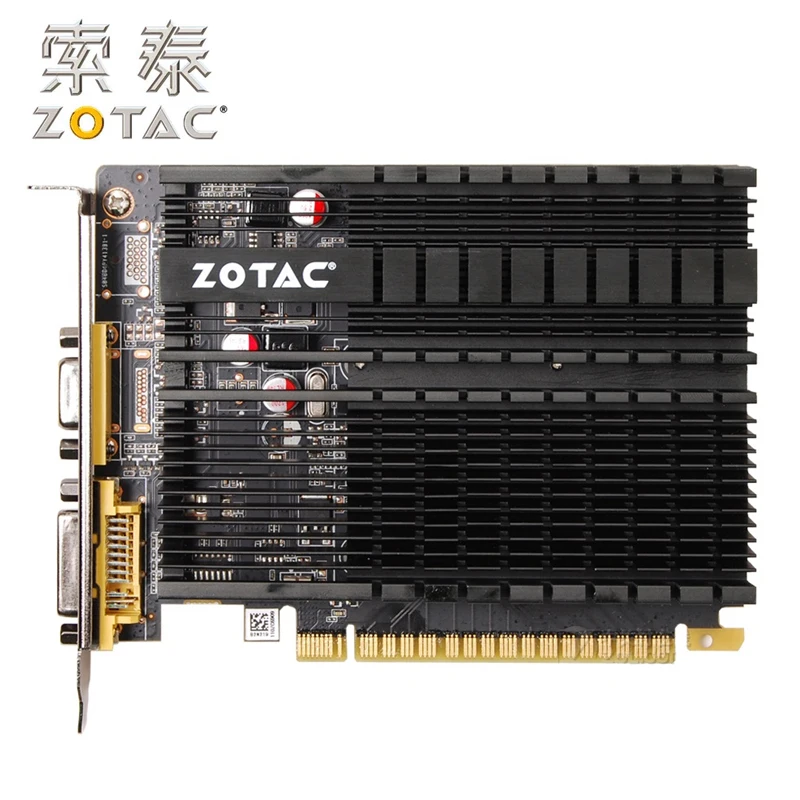 Видеокарты ZOTAC GeForce GT610 2G GDDR3 GPU карта Видеокарта для NVIDIA Оригинал GT 610 2GD3 64Bit Dvi VGA PCI E