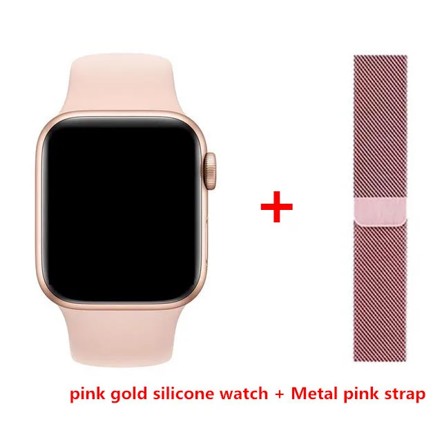 pink add pink IWO 12 часы серии 5 1:1 Смарт часы 40 мм 44 мм Bluetooth часы iwo12 для apple iPhone IOS Android управление Siri PK IWO 11 - Цвет: pink add pink