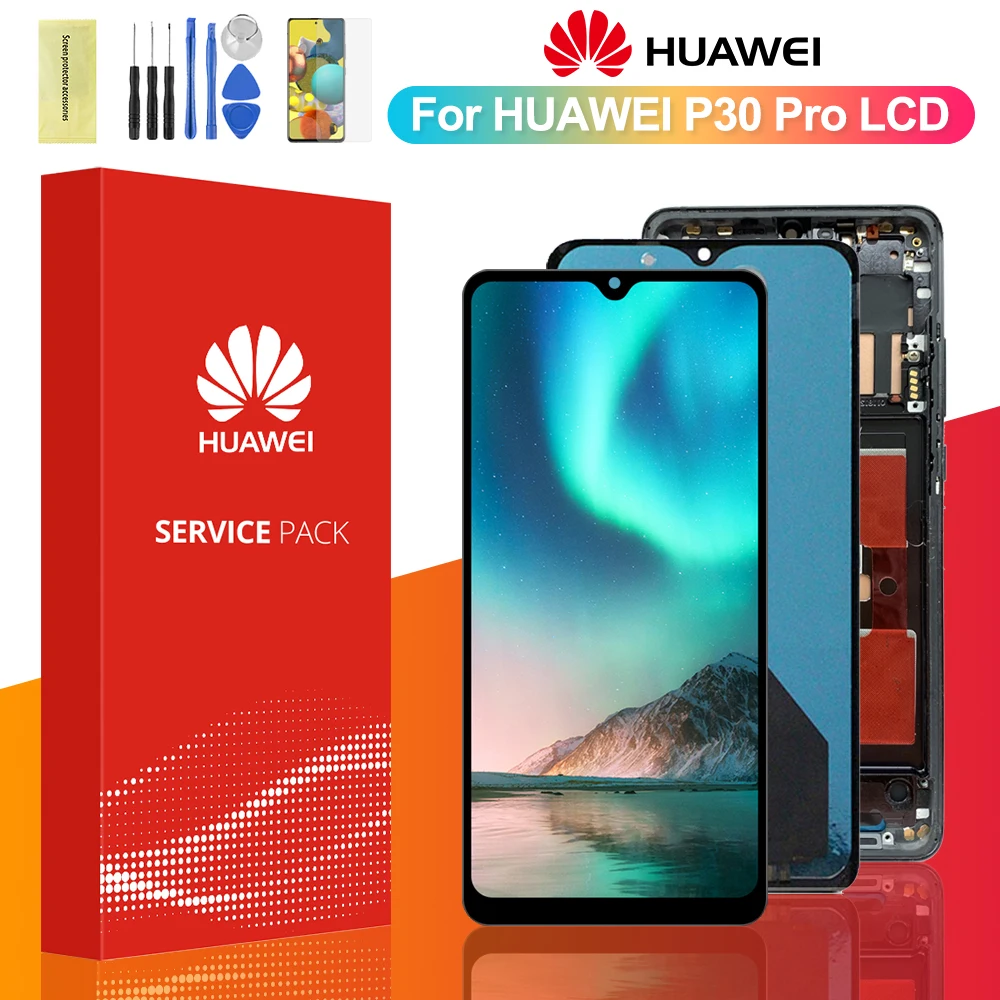 ЖК-дисплей 6 47 ''для Huawei P30 Pro с сенсорным экраном и дигитайзером в сборе рамкой