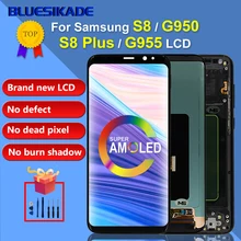 

3A+ Super AMOLED For Samsung Galaxy S8 LCD Display G950F G950 Touch Screen Digitizer For Samsung S8 Plus LCD G955F G955