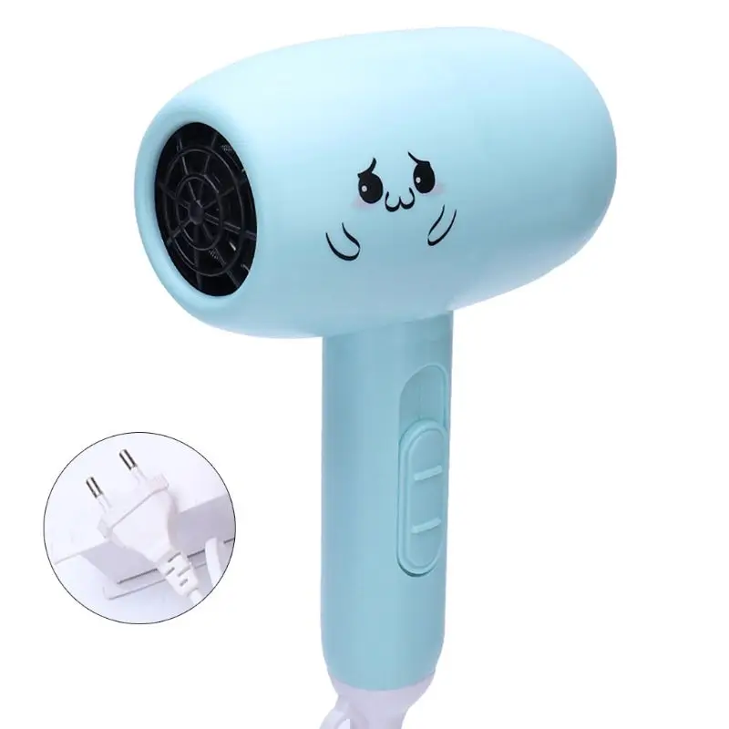 Hair Dryer Mini Hot Cold Blower 1000W Handle Blow Hairdryer Styler Foldable Bathroom Home Travel Portable - Цвет: Синий