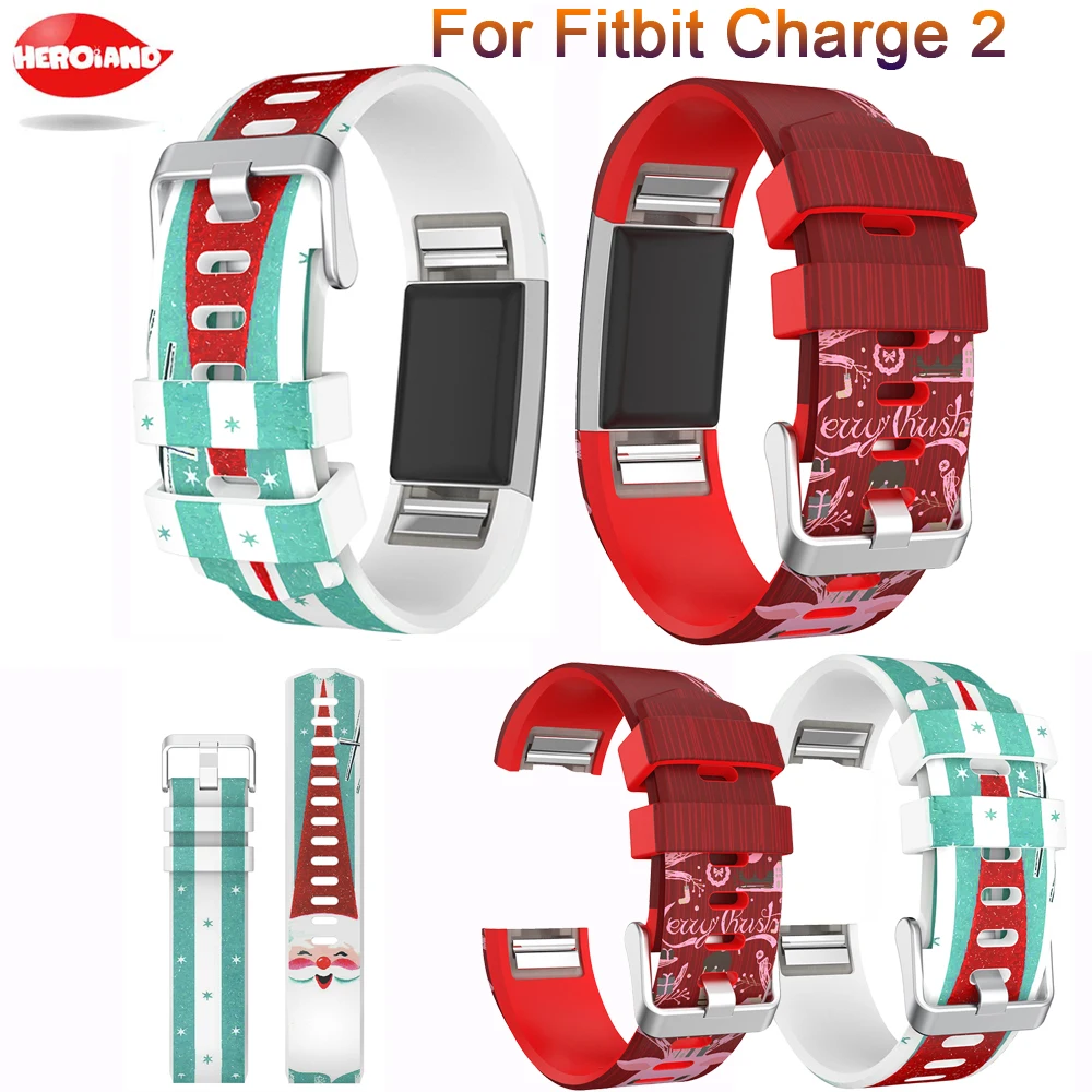 

Рождественский стиль сменный ремешок для Fitbit Charge 2 спортивные часы сменный новый модный ремешок для Fitbit Charge 2