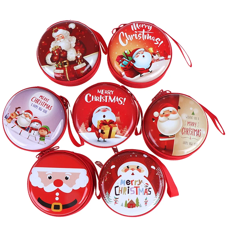 

Xmas Candy Box Christmas Coin Earrings Headphones Gift Box Mini Tin Box Sealed Jar Small Storage Cans Baroque For Kid Packing