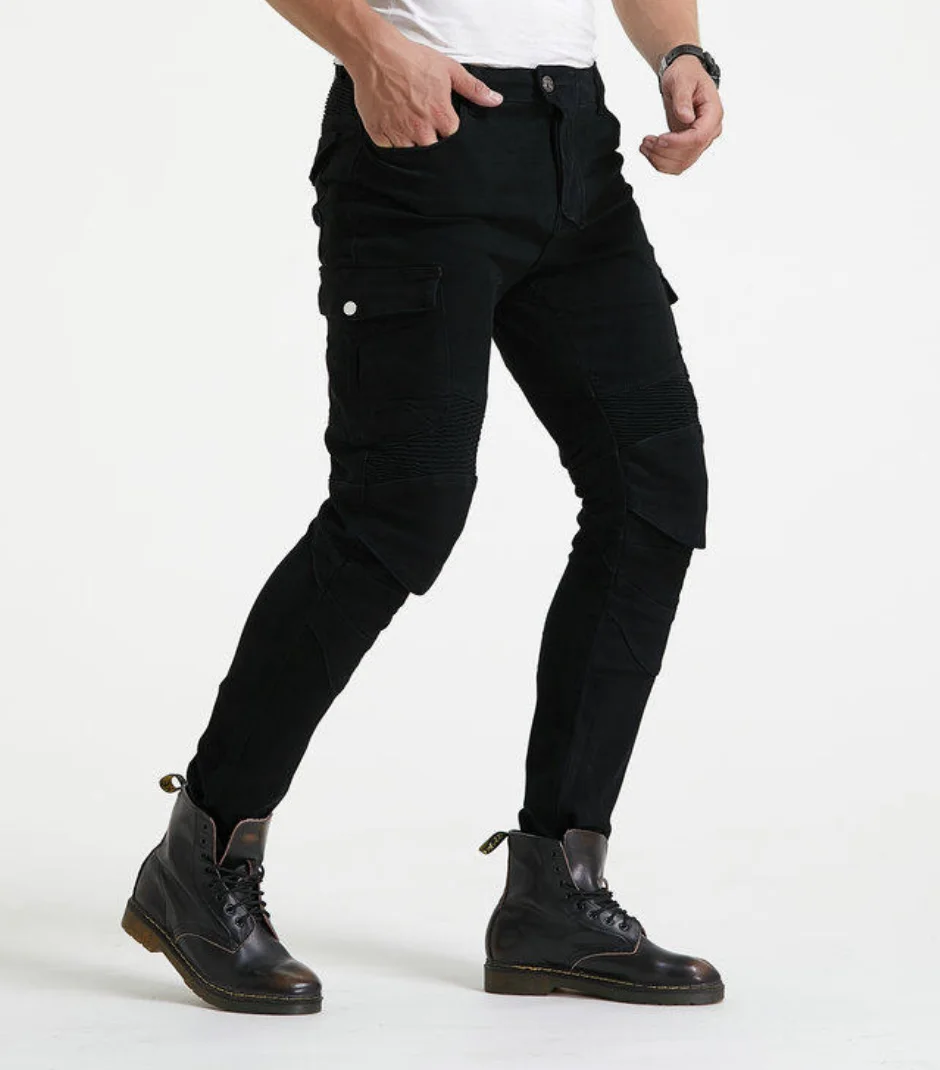 Motorcycle stylish Riding fleece warm winter Jeans  motorpool blk2