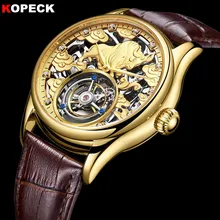 Kopeck Tourbillon, мужские часы, бренд, часы, роскошные часы, скелет, механический Сапфир, мужские часы s Relogio Masculino