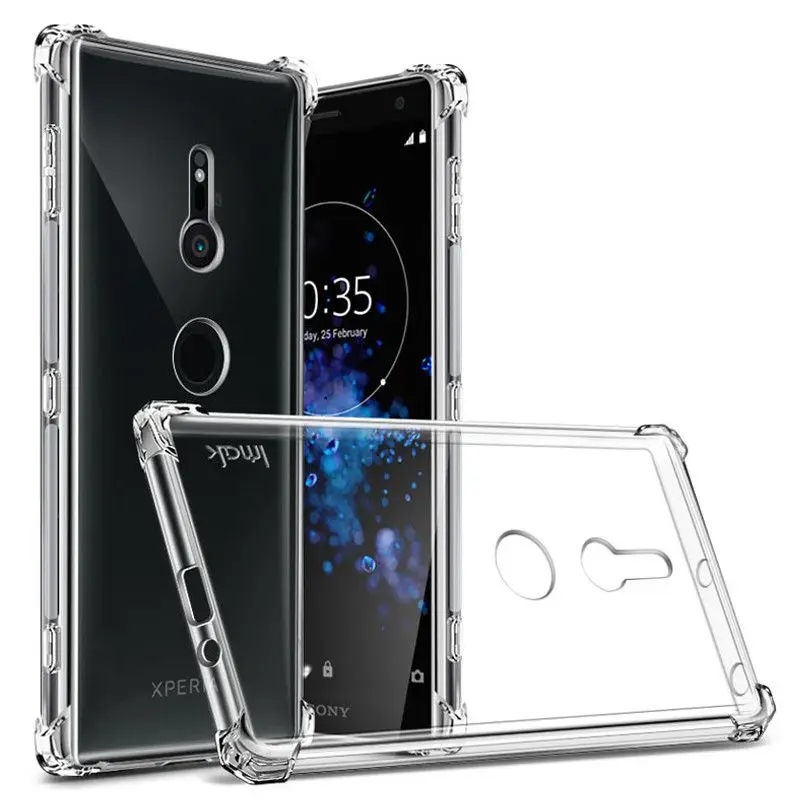 Мягкий силиконовый резиновый прозрачный чехол из ТПУ для Sony Xperia XZ XZ1 XZ2 Compact Premium XA