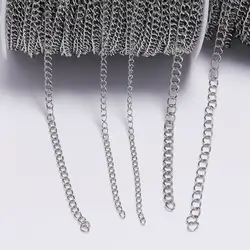 5 м/лот 1,3-2,5 мм позолоченное Серебрянное ожерелье с застежкой и подвеской цепочка для изготовления ювелирных изделий DIY фурнитура запас