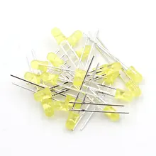 200 шт./лот 3 мм светодиод диодный круг желтый Цвет светильник F3 подсветка DIP