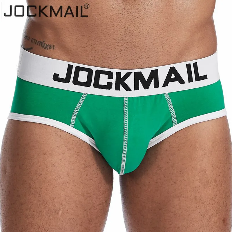 Jockmail 2020 New Shorts Sexy Men Underwear Men Briefs Cotton Underpants Gay Mens briefs Cuecas Men Brief Bikini Man Srting white boxer briefs Briefs