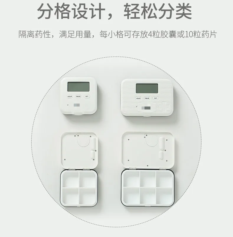 Intelligent Medicine Box Sub Loading Timing Alarm Clock Small Medicine Box  Medicine Taking Reminder For The Old Man - Medical Science - AliExpress
