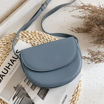 

Female Simple designer Crossbody Bag 2020 New Fashion Retro Saddle Messenger Bag Brand Shoulder Bag Women Handbag