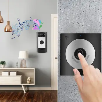 

Low Power Consumption Wireless Doorbell 2-Way Voice Adjustable Volume Intercom Door Bell Home Security System doorbell