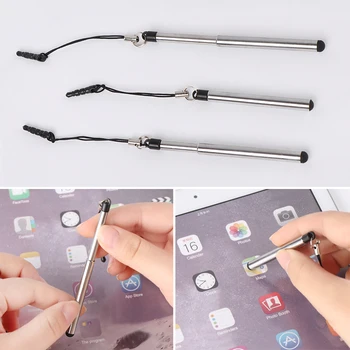 

Universal Retractable Portable Touch Screen Pen Round Thin Tip Metal Capacitive Stylus Pen For Smart Phone Tablet iPad